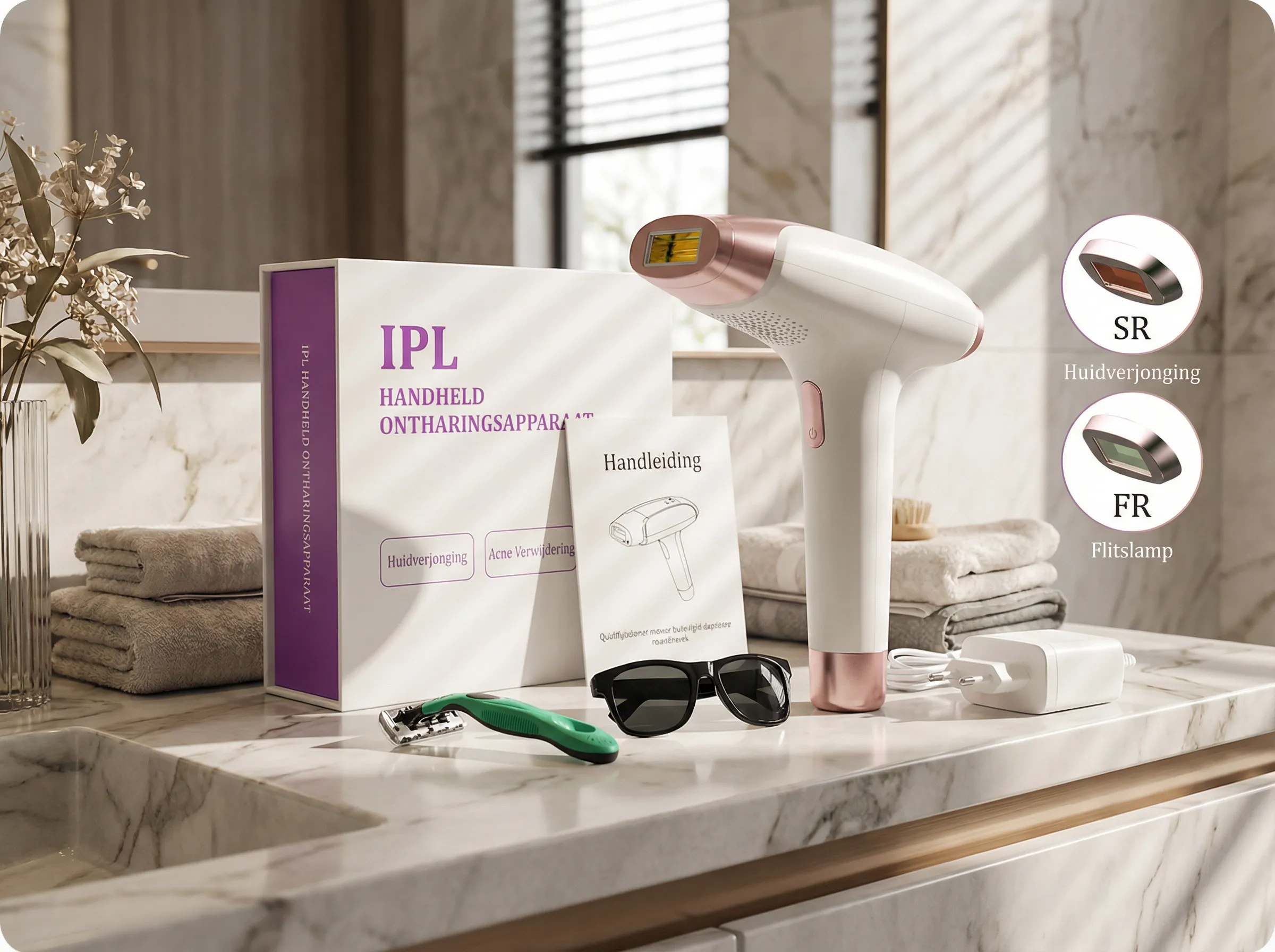 Inhoud verpakking laser ontharingsapparaat